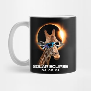 Giraffe Gazing: Witnessing the Solar Eclipse in Style Tee Mug